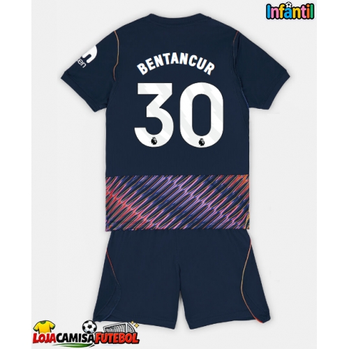 Camisa de Futebol Tottenham Hotspur Rodrigo Bentancur #30 Equipamento Secundário Infantil 2026-27 Manga Curta (+ Calças curtas)